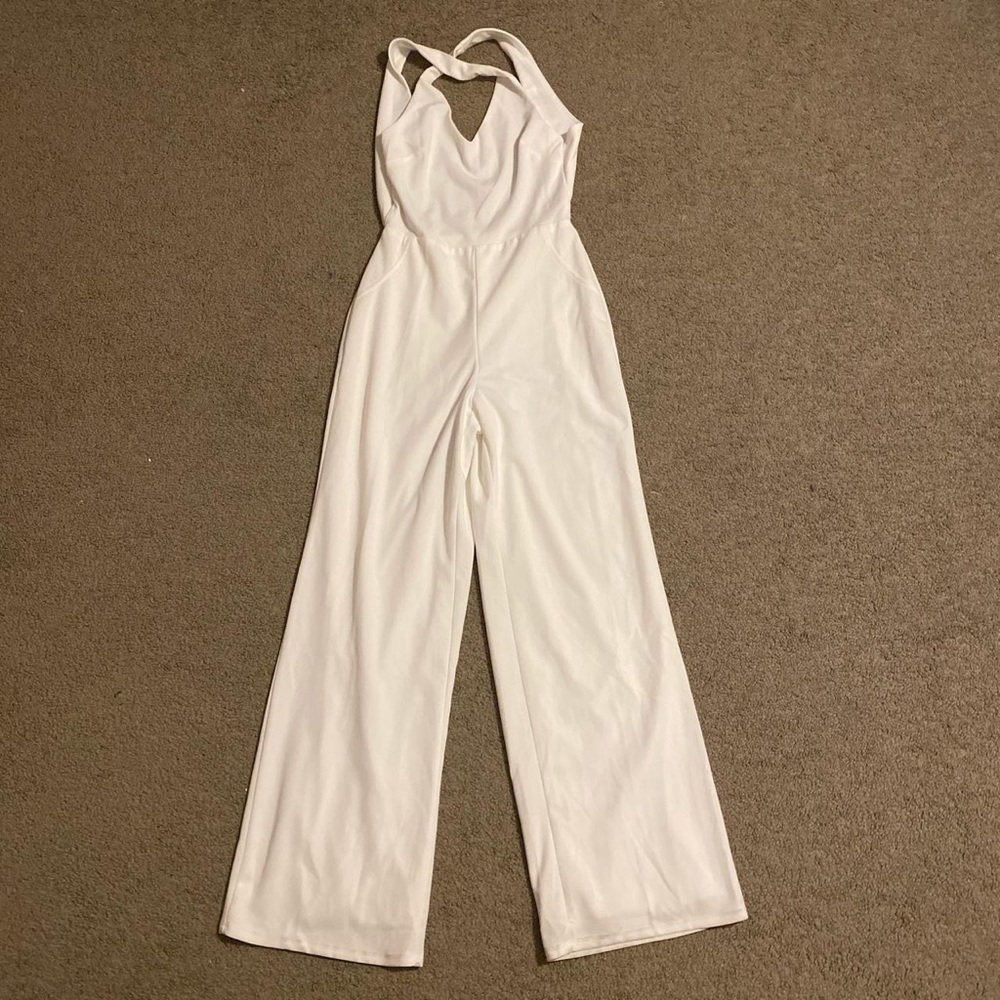 NWT cross halter neck jumpsuit
